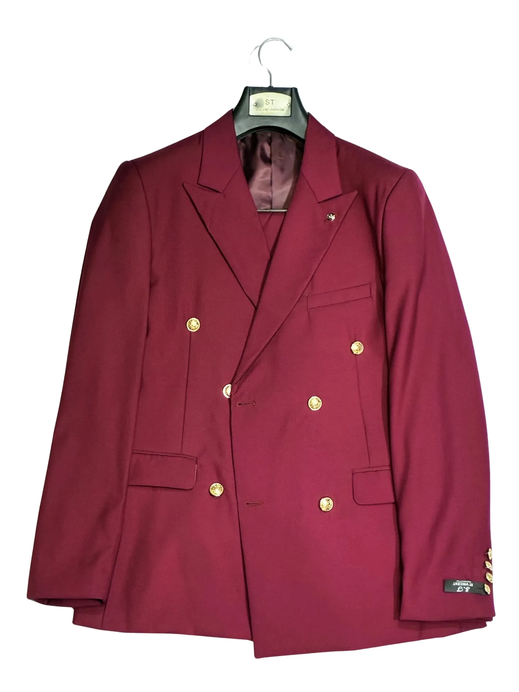 Rich Burgundy Breasted Two Piece